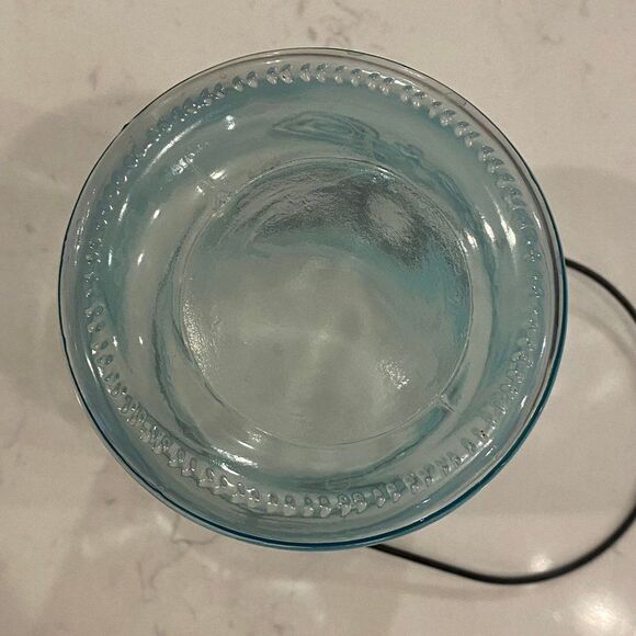 Vintage Aqua Blue Sea Glass Preserve Mason Jar with Metal Wire Handle, 6" Tall - Picture 2 of 5